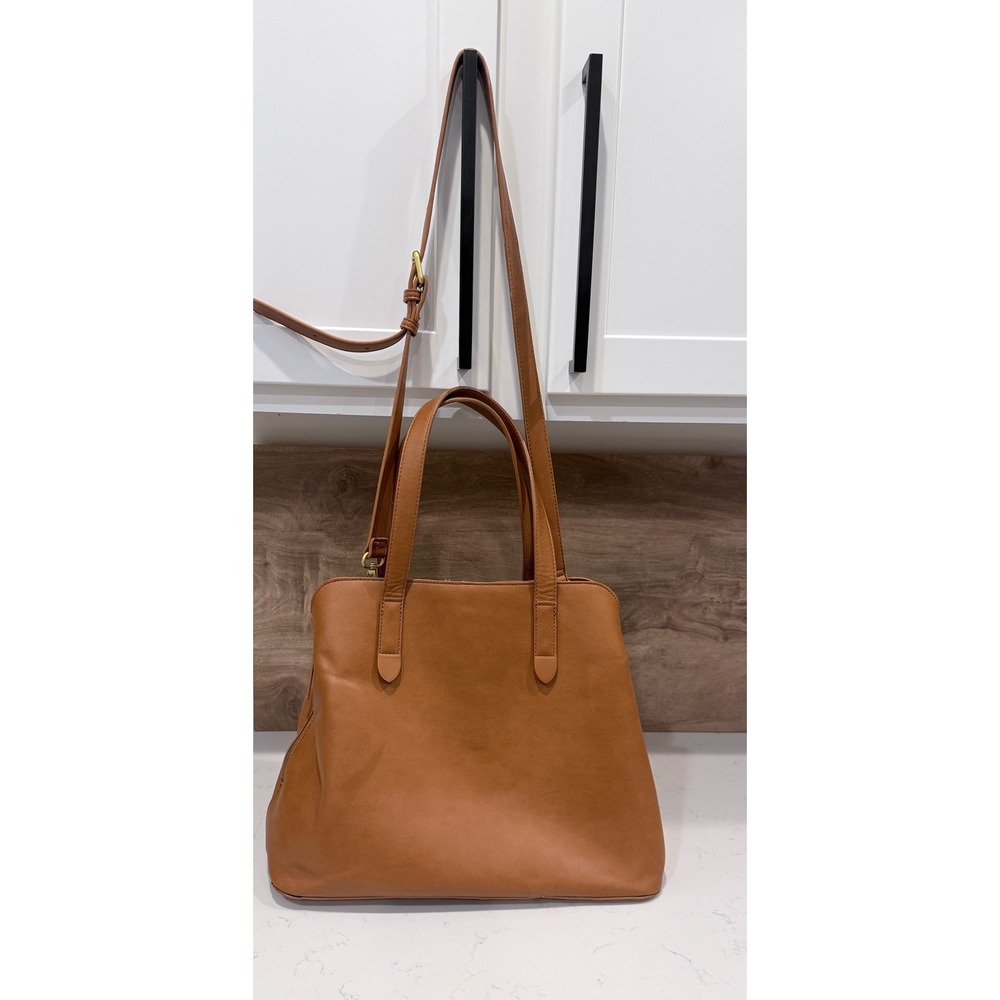 Fawn Design Original Diaper Bag Satchel Camel Vegan Leather Tote